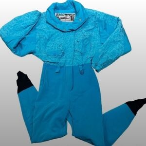 Vintage 80s Nils Blue Retro Ski Snow Suit